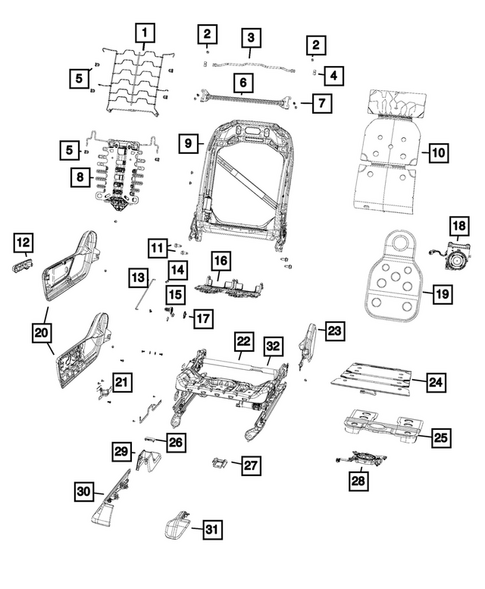Front Seats - Adjusters, Recliners, Shields and Risers for 2026 Ram 1500 #0