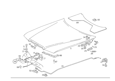 Engine Hood for 1993 Mercedes-Benz 300 E #4