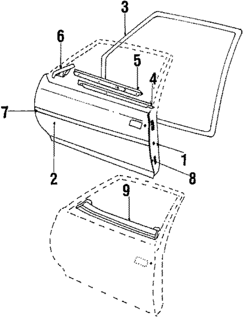 Door & Components for 1986 Chevrolet Celebrity #1