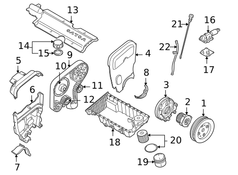 Cylinder Block Components for 2003 Volvo XC70 #0