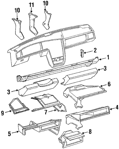 Instrument Panel for 1991 Volkswagen Corrado #1