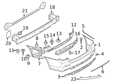 Bumper & Components - Rear for 2024 BMW 330i #19