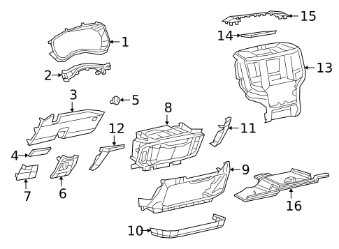 Instrument Panel Components for 2023 Ram 2500 #0