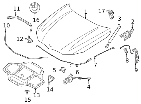 Hood & Components for 2018 BMW 640i xDrive Gran Turismo #0