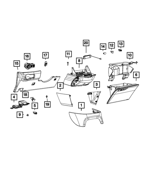 Instrument Panel for 2020 Chrysler Voyager #1