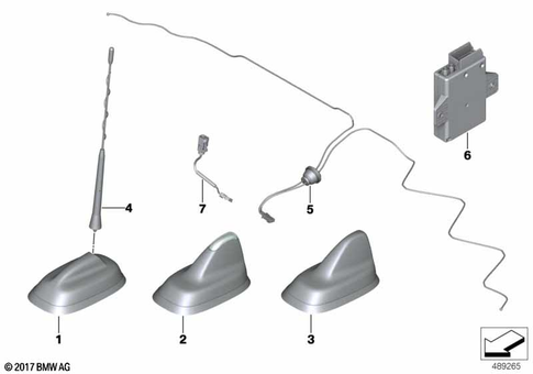 Single Parts Antenna for 2017 Mini Cooper SE ALL4 #1