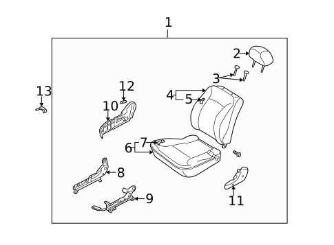 Front Seat Components for 2003 Kia Spectra #0