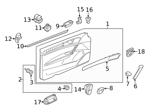 Interior Trim - Rear Door for 2015 Volkswagen Golf #0