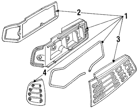 Tail Lamps for 1991 Ford Taurus #0