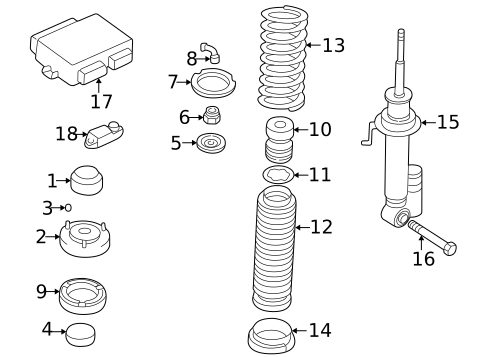 Struts & Components for 1999 BMW 740iL #1