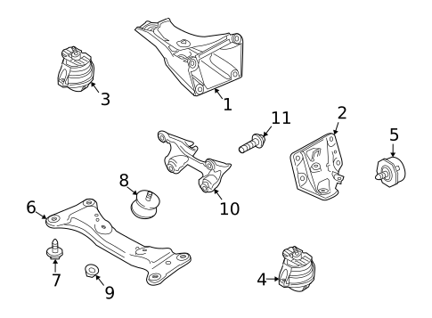 Engine & Trans Mounting for 2011 BMW Z4 #1