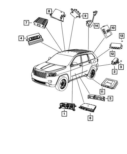 Keys, Modules and Engine Controllers for 2012 Jeep Grand Cherokee #0