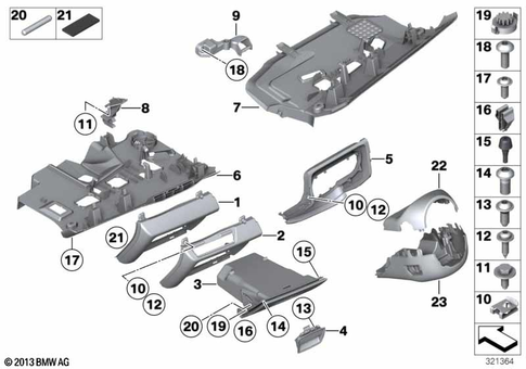 Instrument Carrier / Mounting Parts for 2013 BMW BMW ALPINA B7L #0