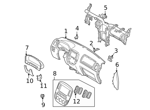 Instrument Panel for 2006 Ford Escape #1
