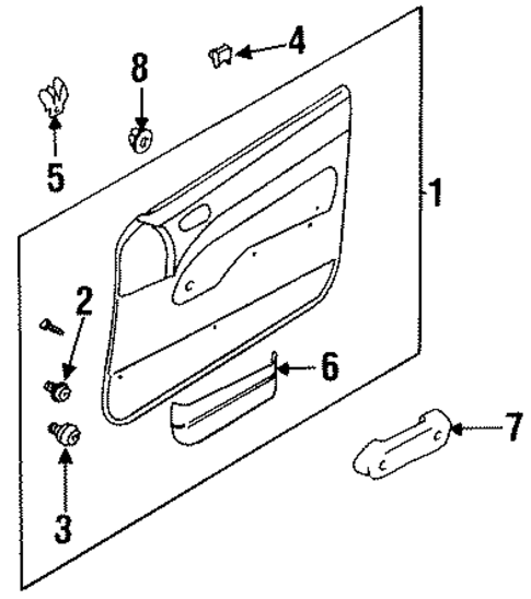 Interior Trim - Front Door for 1996 Mitsubishi Galant #1