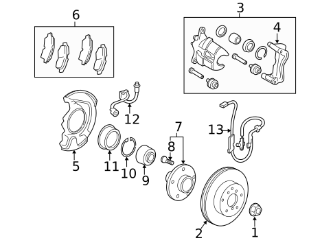 Brake Components for 2009 Toyota Camry #0