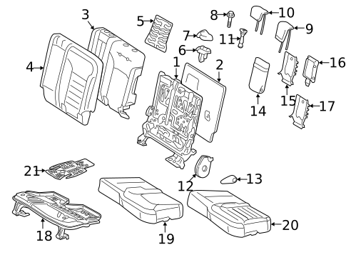 Rear Seat Components for 2019 Mercedes-Benz G 63 AMG® #3