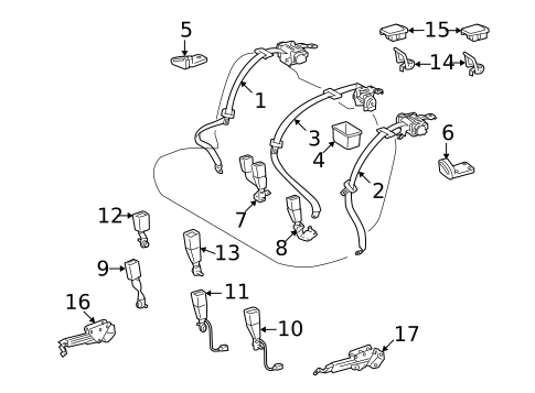 Rear Seat Belts for 2019 Lexus LC500 #4
