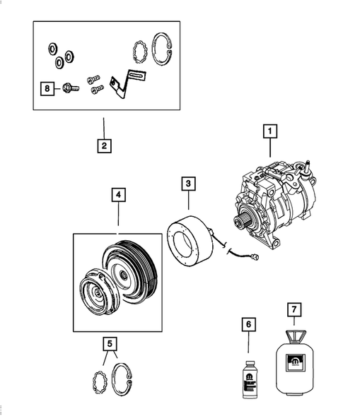 Air Conditioner Compressor and Mounting for 2012 Fiat 500 #0