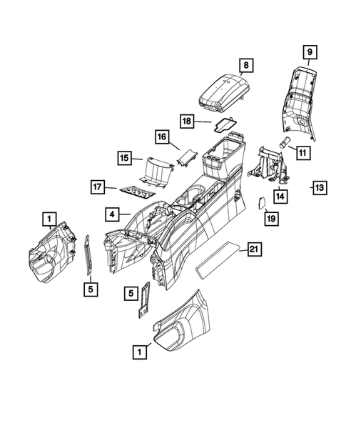 Consoles for 2018 Fiat 500L #0