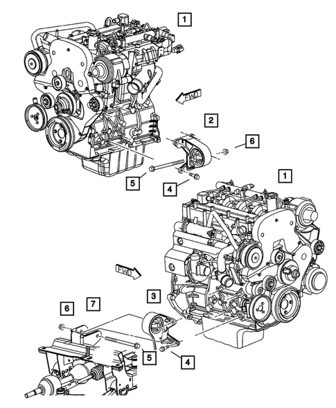 Engine Mounting for 2004 Jeep Liberty #9