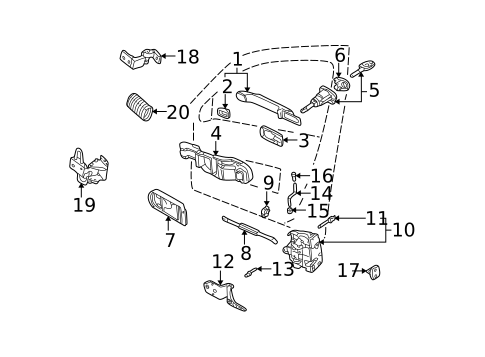 Lock & Hardware for 2004 Volkswagen Golf #2