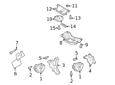 Engine & Trans Mounting for 2010 Audi A5 Quattro #0