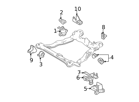 Engine & Trans Mounting for 2007 Hyundai Tiburon #1