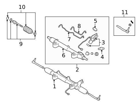 Steering Gear & Linkage for 2015 INFINITI Q40 #0