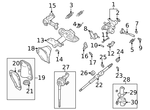 Steering Column Assembly for 1998 Toyota 4Runner #0
