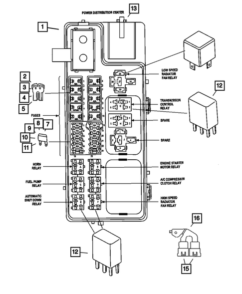 Relays for 2006 Chrysler PT Cruiser #0