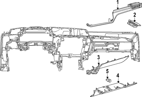Instrument Panel Components for 2025 Lexus RZ450e #1