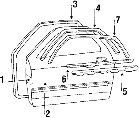 Door & Components for 1991 Mazda RX-7 #0