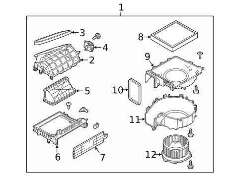 Blower Motor & Fan for 2020 INFINITI Q50 #0