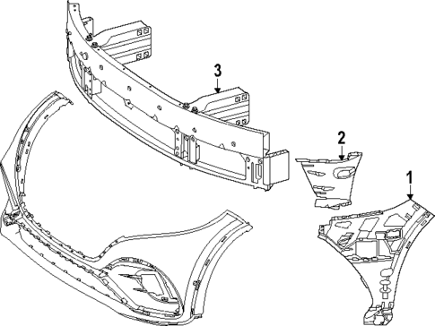 Bumper & Components - Front for 2023 Mercedes-Benz EQS 450 SUV #3