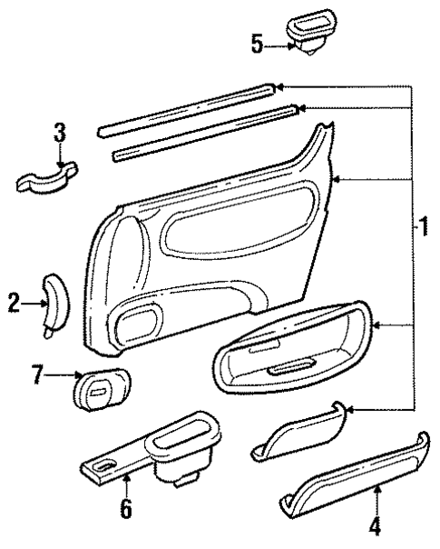 Interior Trim - Door for 1993 Nissan 240SX #1