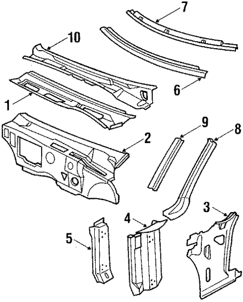 Cowl for 1989 Cadillac Allante #0