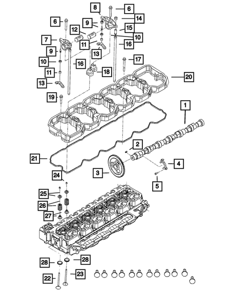 Camshaft and Valve for 2009 Dodge Ram 3500 #0