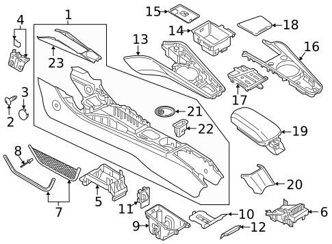 Center Console for 2018 Audi TT RS Quattro #0