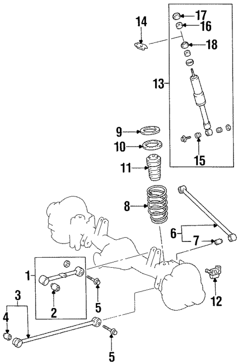 Rear Suspension for 1996 Lexus LX450 #0