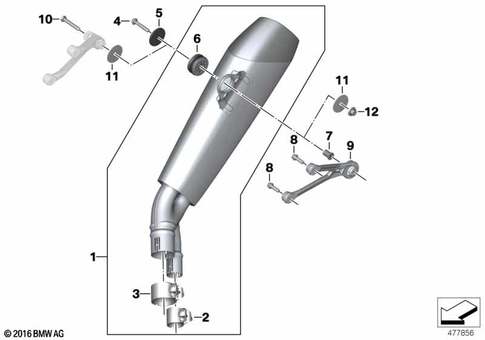 Exhaust System Parts with Mounts for 2019 BMW-Motorrad S 1000 RR #3