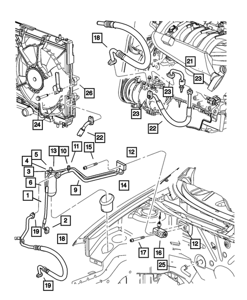 Air Conditioner and Heater Plumbing for 2003 Dodge Neon #2