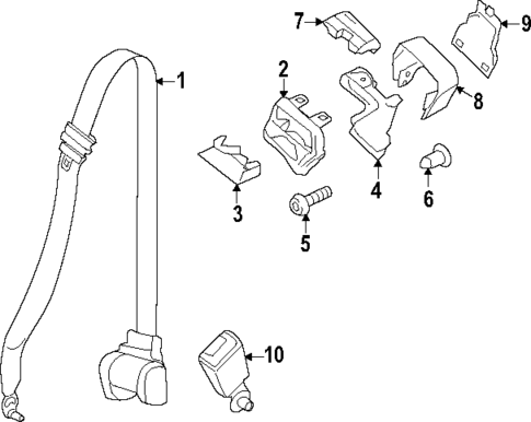 Seat Belt for 2024 Ford Transit-150 #1