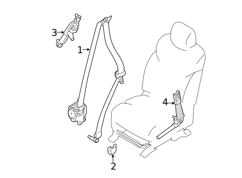 Front Seat Belts for 2020 INFINITI QX80 #1