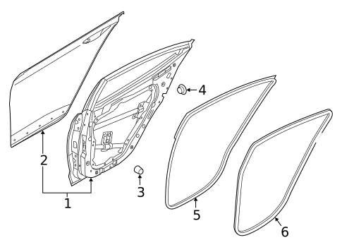 Door & Components for 2018 Hyundai Ioniq #1
