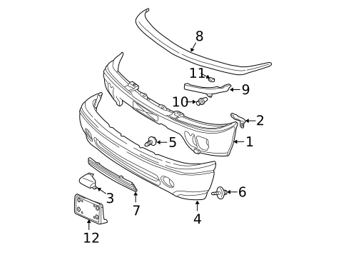Bumper & Components - Front for 2005 GMC Sierra 2500 HD #1