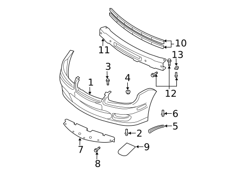 Bumper & Components - Front for 2004 Dodge Neon #0