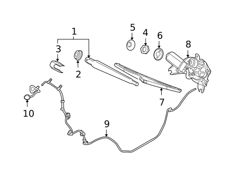 Wiper & Washer Components for 2009 Kia Rondo #1