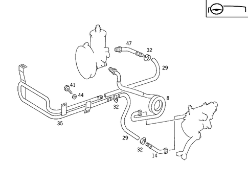 Steering Gear, Range of Lines for 1988 Mercedes-Benz 300TE #2