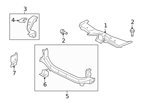 Radiator Support for 2013 Mitsubishi Lancer #0